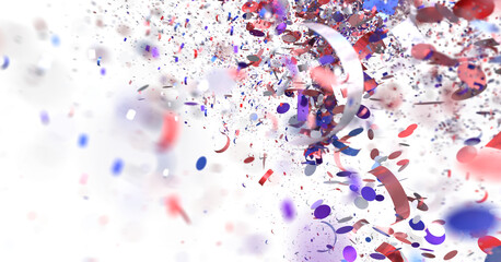 Festive confetti explosion, perfect for party, celebration, and holiday backgrounds.  High-resolution image.