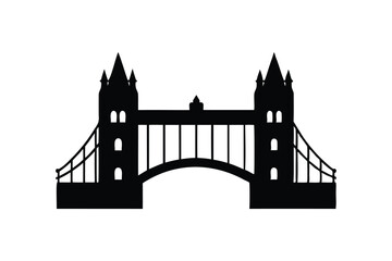 Tower Bridge icon silhouette