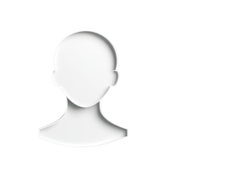 Striking white silhouette, a minimalist representation of the human form silhouette