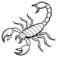 Minimalist Scorpion One-Line Vector Art