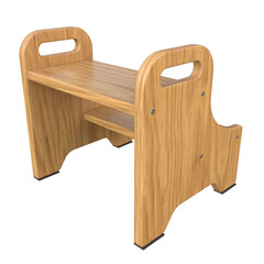 Step Stool, 3d illustration isolated on white background