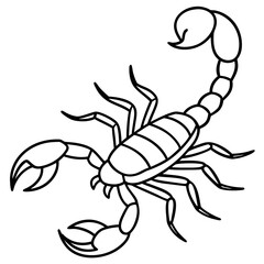 Minimalist Scorpion One-Line Vector Art