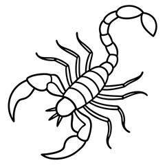 Minimalist Scorpion One-Line Vector Art