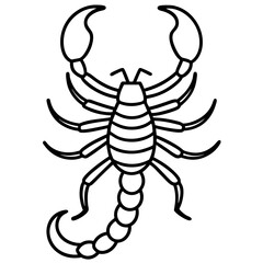 Minimalist Scorpion One-Line Vector Art
