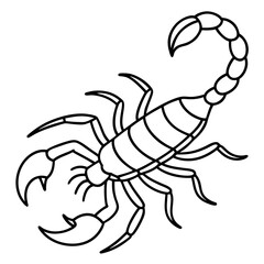 Minimalist Scorpion One-Line Vector Art