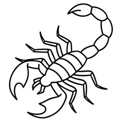 Minimalist Scorpion One-Line Vector Art
