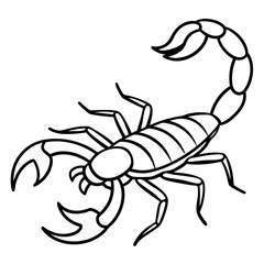 Minimalist Scorpion One-Line Vector Art