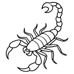 Minimalist Scorpion One-Line Vector Art