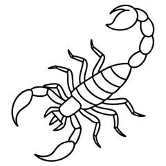 Minimalist Scorpion One-Line Vector Art