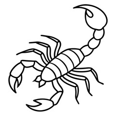 Minimalist Scorpion One-Line Vector Art