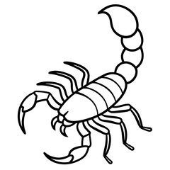 Minimalist Scorpion One-Line Vector Art