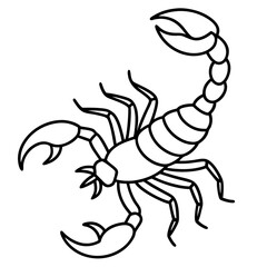 Minimalist Scorpion One-Line Vector Art