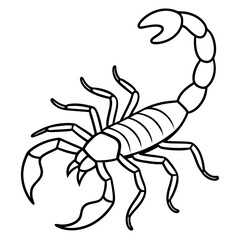 Minimalist Scorpion One-Line Vector Art