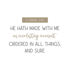 Everlasting covenant Bible Verse Scripture Inspirational quote vector illustration