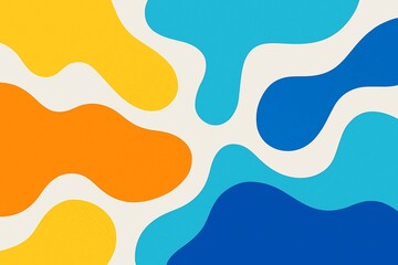 Colorful Abstract Illustration with Curved Organic Shapes