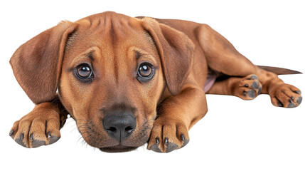 Adorable dog with a big nose enjoys peaceful rest, captivating canine portrait
