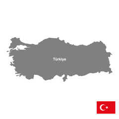 Türkiye map vector isolated on transparent background