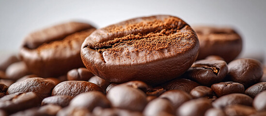 Obraz premium Close-up of roasted coffee beans. (2)