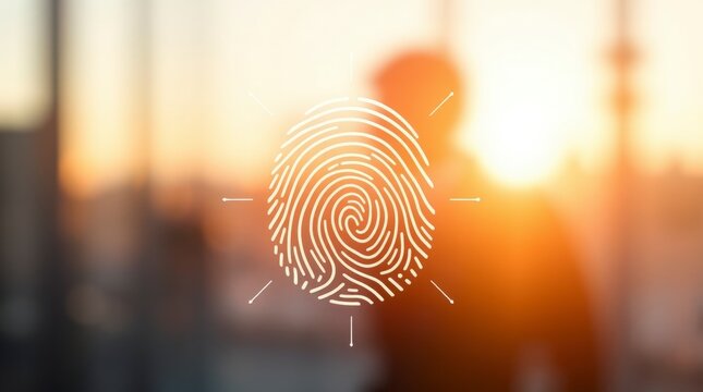 Fingerprint Illustration: Security Concept
