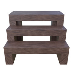 Step Stool, 3d illustration isolated on white background