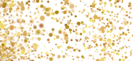 Abstract background with golden bokeh circles. Perfect for celebrations!