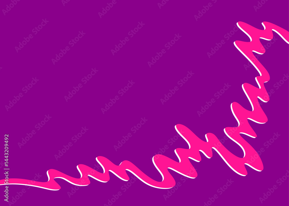 Poster abstract background with wavy sketch line pattern and with some copy space area