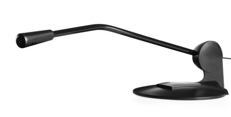 One microphone on white background. Professional audio equipment