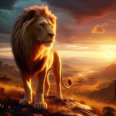 mystical lion in surrealist art 4