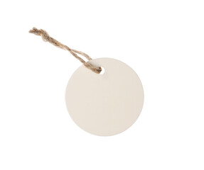 Blank tag with string isolated on white