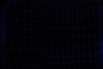 Dark, gridded, vibrant blue lines on black background