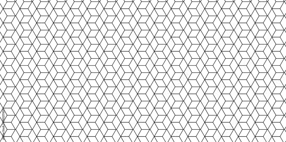 Poster vector seamless pattern with hexagon square cube geometric pattern shapes grid metal element texture