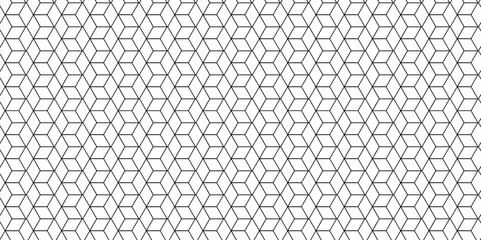 Fototapeta premium Vector seamless pattern with hexagon square cube geometric pattern shapes grid metal element texture design. abstract tiles gradient science web tech connection triangle diamond honeycomb.