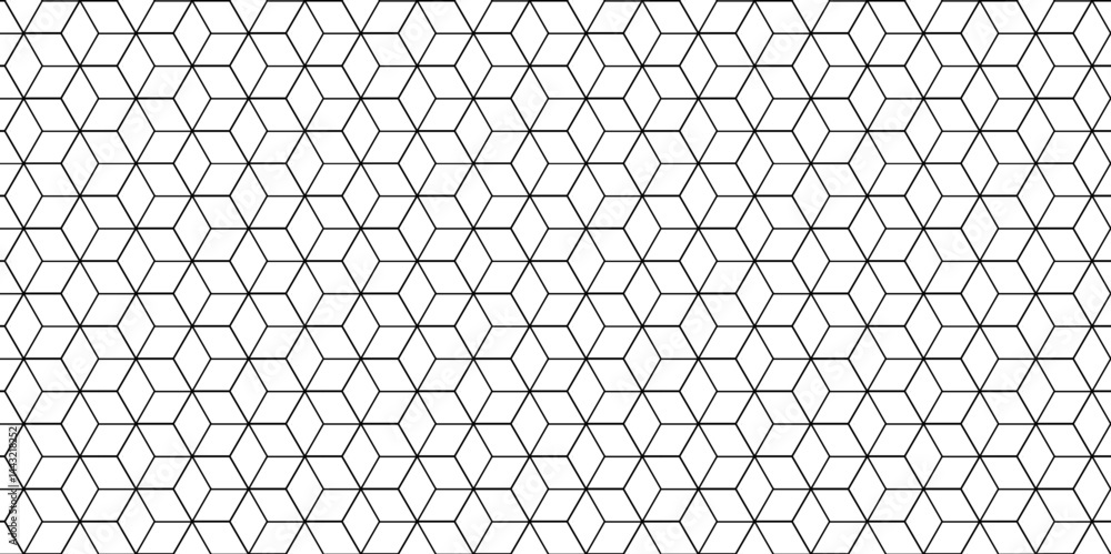 Poster vector seamless pattern with hexagon square cube geometric pattern shapes grid metal element texture