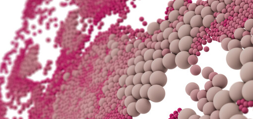 3D render of pink spheres, great for medical, technology, or science concepts.