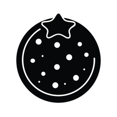 christmas cookie icon silhouette vector illustration