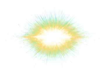 Obraz premium Intense light explosion with energy burst isolated on a transparent background