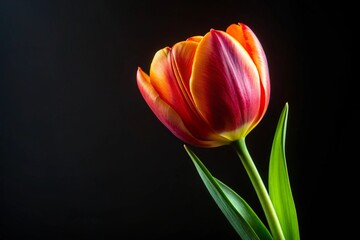 Fototapeta premium red and yellow tulip