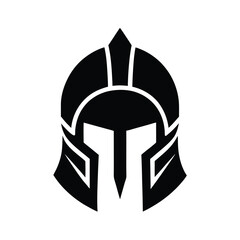 helmet stencil icon silhouette vector illustration