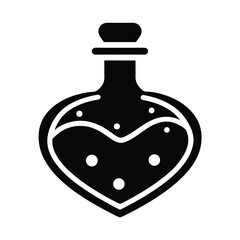 love potion bottle icon silhouette vector illustration