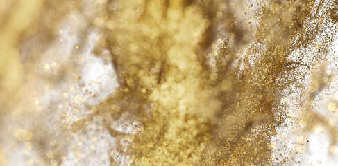 Gold Glitter Explosion Abstract Background
