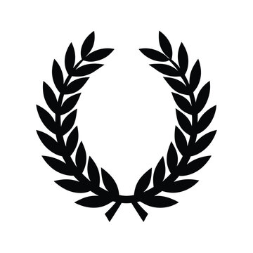 Fototapeta victory wreath stencil icon silhouette vector illustration