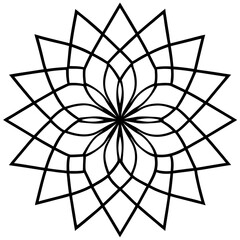 Obraz premium Minimalist Mandala Line Drawing