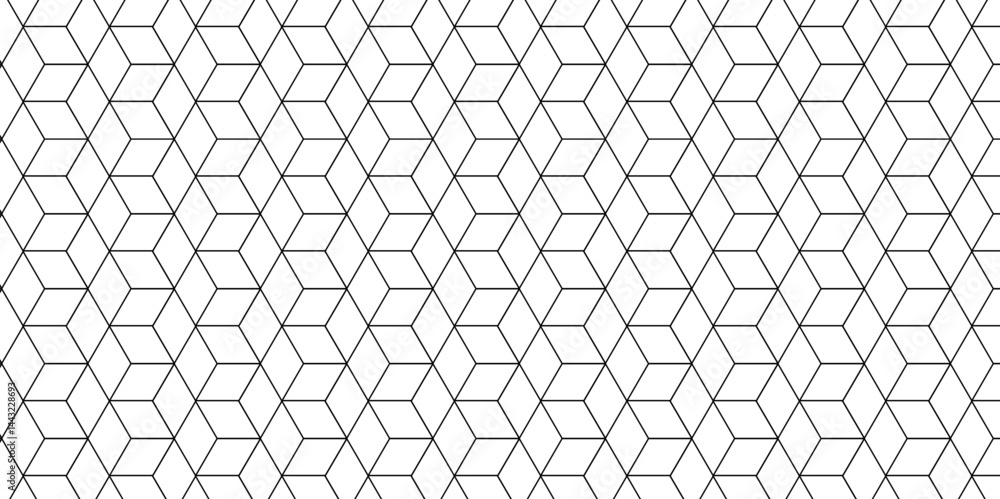 Poster vector seamless pattern with hexagon square cube geometric pattern shapes grid metal element texture