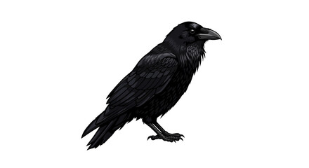 Stylized Raven Wingtip Closeup Dark Feathers Detailed