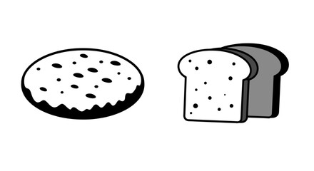 Black and White Cookie with Irregularly Shaped Chocolate Chips