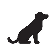 Dog sitting Dog silhouette High quality Breeds on the move. Dogs in different poses. jumps, runs. dog is sitting dog is lying down playing