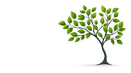 Obraz premium Vibrant green tree with fresh leaves. World Environment Day ESG