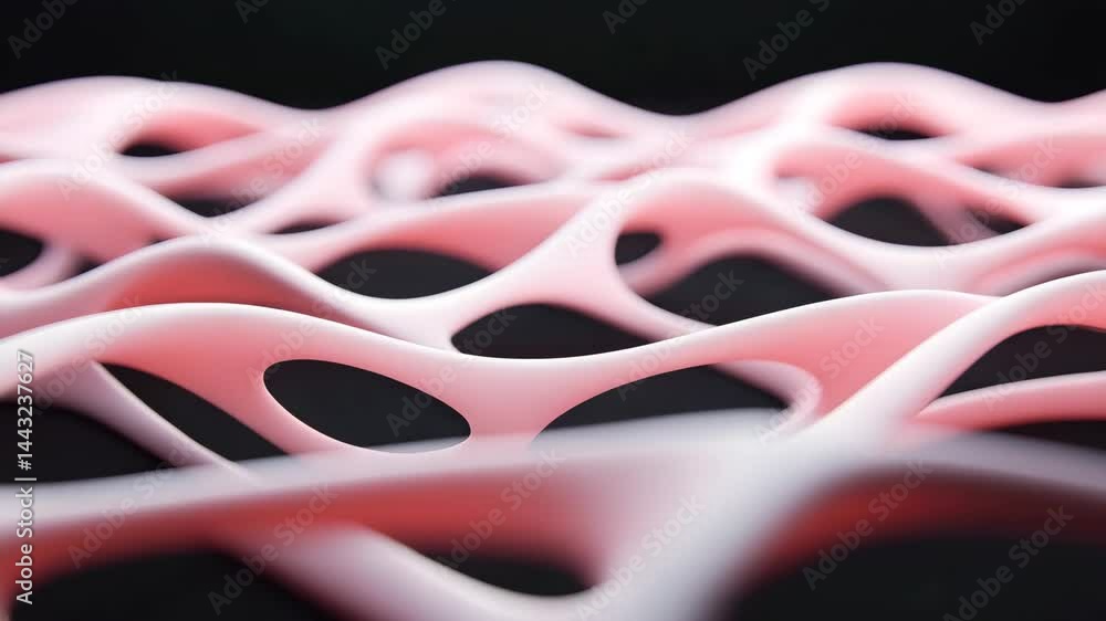 Aufkleber intricate patterns of light and shadow on a soft pink surface showcasing organic shapes and textures
