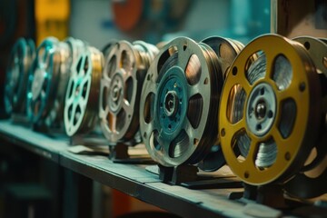 Vintage Audio Reels Shelf.