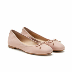 Fototapeta premium Elegant Pink Ballet Flats: Comfortable & Stylish Women's Shoes
